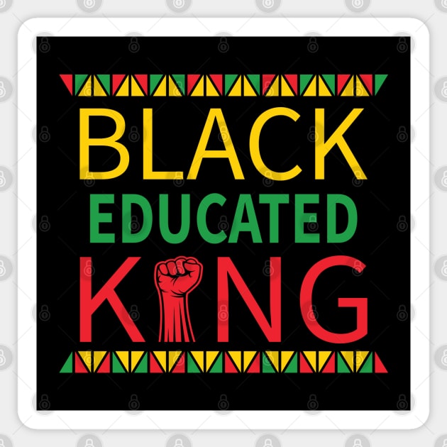 Black Educated King, Black History Month, Black Lives Matter, African American History Sticker by UrbanLifeApparel